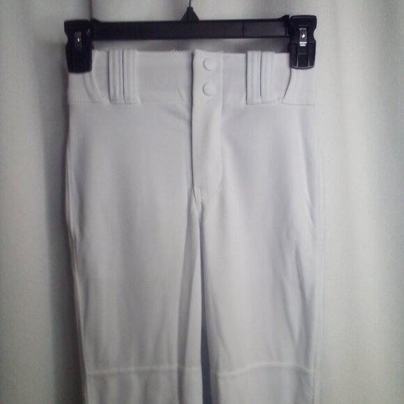 Champo Baseball Pants Youth S Belt Loops Snap Zipper White - Picture 9 of 11